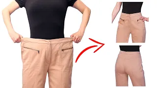 Great idea - how to downsize pants in the waist and in the back!