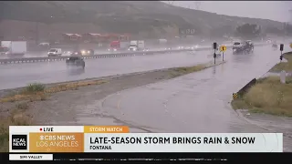 Spring storm brings rain and snow to SoCal