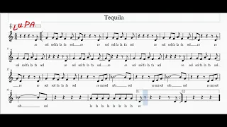 Tequila - Flauto dolce - Note - Spartito - Karaoke - Instrumental - Recorder