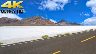 Bonneville Salt Flats Utah Scenic Drive 4K