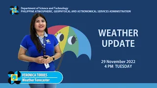 Public Weather Forecast issued at 4:00 PM | November 29, 2022