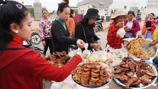 Ever seen street food for factory workers? Countryside street food, Cambodian street food