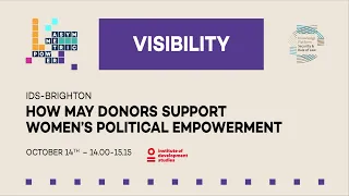KPAC21: 'How May Donors Support Women's Political Empowerment' with IDS Brighton & SIHA