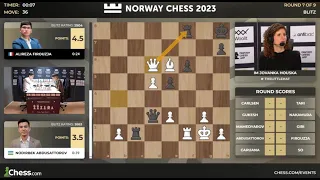 Nodirbek Abdusattorov VS Alireza Firouzja 2023 Norway Chess blitz  #norwaychess #magnuscarlsen
