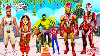 Franklin & Ironman Got Married GTA5 | Avengers Celebrating Franklin & Ironman Wedding GTA5 AVENGERS