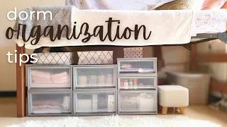 HOW TO ORGANIZE YOUR DORM | Dorm Hacks for Storage 2021