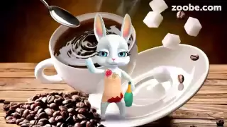 Зайка ZOOBE «Кофе- это опасно!»