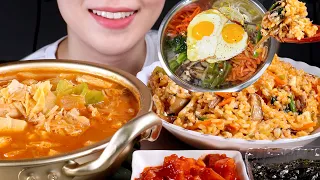 ASMR 비빔밥, 된장찌개 집밥 먹방 | Bibimbap and Soybean Stew | Korean Home Meal | Eating Sounds Mukbang
