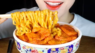 ASMR Celebrating Soupy Fire Noodles Re-release in Korea | Part 2 | Fried Tofu Pouches | Mukbang