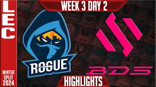 RGE vs BDS Highlights | LEC Winter 2024 Week 3 Day 2 | Rogue vs Team BDS