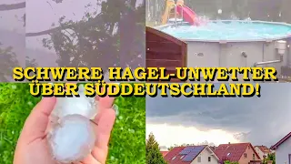 +++ HEFTIGE UNWETTER IM SÜDEN +++ HAGELKÖRNER SCHLAGEN WIE KANONENKUGELN EIN | BAUM BRICHT LIVE AB