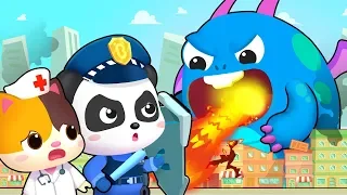 Hero Team vs Big Monster | Firefighter Song, Police Cartoon | Nursery Rhymes | Kids Songs | BabyBus