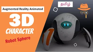 Augmented Reality Tutorial Unity3D Animated Character Model | Robot Sphere