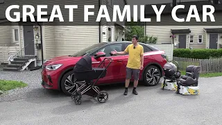 VW ID5 GTX car seat and stroller test