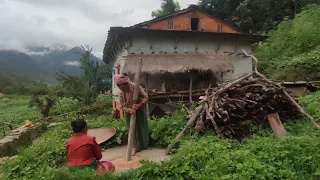 Mountain village life| Traditional Lifestyle in Nepal| Primitive technology| Organic village life