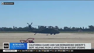 National guard flies in supplies for disaster relief efforts