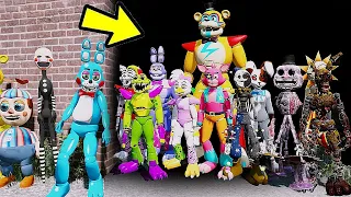 TOY ANIMATRONICS VS TODOS GLAMROCK ANIMATRONICS ORIGINAIS || GTA 5 Five Nights at Freddy's