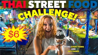 $6 Thai Street Food CHALLENGE! Thailand Night Market🇹🇭