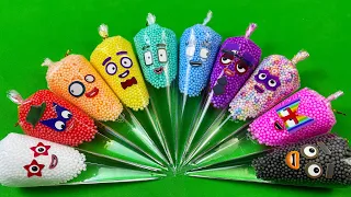 Numberblocks - Satisfying Slime ASMR | Relaxing Slime Video Piping Bag