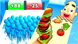 Satisfying Mobile Games - Sandwich Runner, Sandwich Run, Help Me Tricky Puzzle, Count Master