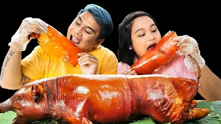 MUKBANG BRUTAL 1 EKOR BABI GULING BALI - Whole Roast Pig Mukbang