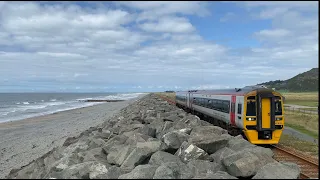 tfw Class 158 DMU's on the Cambrian Coast - Tywyn, Barmouth etc & 97302 + 97903 Network Rail Train