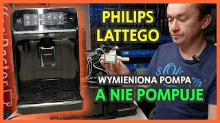 Ekspres Philips LatteGo -  wymieniona pompa, a nie pompuje (water flow problem) - naprawiamy
