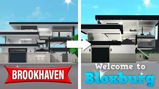 Rebuilding a Brookhaven House in Bloxburg (Roblox)