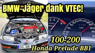 BMW-Jäger dank VTEC? 100-200 im Honda Prelude BB1 | Zeiten messen | Youngtimer 2021