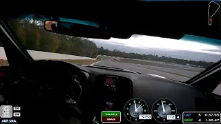 Corvette C6 GS 1:30.2 lap with a passenger at Road Atlanta. Chin Track Days.