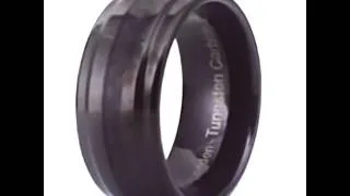 Black Carbon Fibre Tungsten Ring Armageddon
