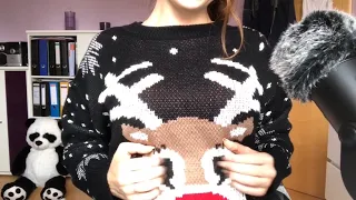 ASMR | Fabric Scratching (Ugly Christmas Sweater Edition)🎄☃️