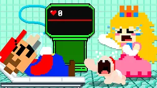 Noo,Mario!! Don't Leave Me Alone?! - Peach's Sad Story | Game Animation