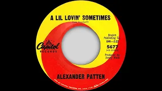 Alexander Patten - A Lil Lovin' Sometimes - Capitol (NORTHERN SOUL)