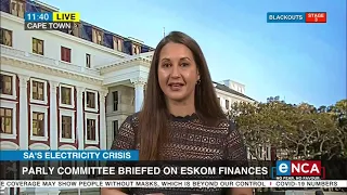 SA's electricity crisis | Parly committee briefed on Eskom finances