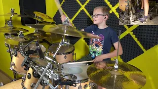 In Flames - Only For The Weak - Drum Cover Play Through by Nikodem Hodur Age 11