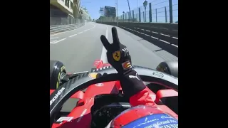 Charles Leclerc onboard  at Monaco