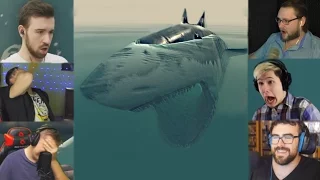 "Реакции Летсплейщиков" на Смертельное Нападение Акулы из Raft