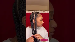 FEEDIN BRAID STYLES #naturalhair #feedinbraids #knotlessbraids #protectivestyles #hairgrowthoil