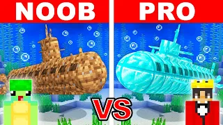 NOOB vs PRO: SUBMARINE House Build Challenge in Minecraft