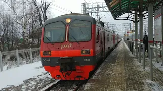 Электропоезд ЭД4М-0321 станция Фрязево