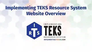 TEKS Resource System Implementation Guide | Video Tutorial