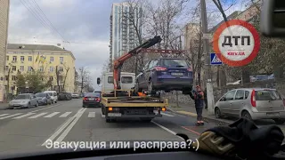 Расправа над водителями которые мирно стояли на переходе в Киеве на Бульварно-Кудрявская