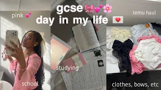 gcse day in my life vlog 💌 || grwm, school, studying and temu haul ||