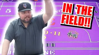 🔥IN THE FIELD🔥 30 Roll Craps Challenge - WIN BIG or BUST #185