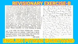 Revisionary B 40-60 wpm English pitman Shorthand