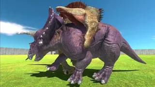 Long Battle 1vs1 ARBS｜ Spinosaurus VS Triceratops  --  Animal Revolt Battle Simulator