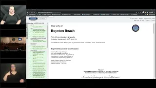 September 8, 2022 Boynton Beach City Commission Meeting and 1st Budget Hearing