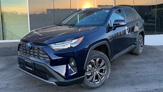 2023 Toyota RAV4 Limited Hybrid AWD - In Depth Walk Around (Blueprint Paint + What's New!)