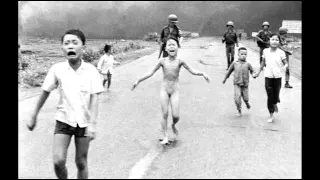 8th June 1972: Photo taken of a Vietnamese girl running from a napalm attack